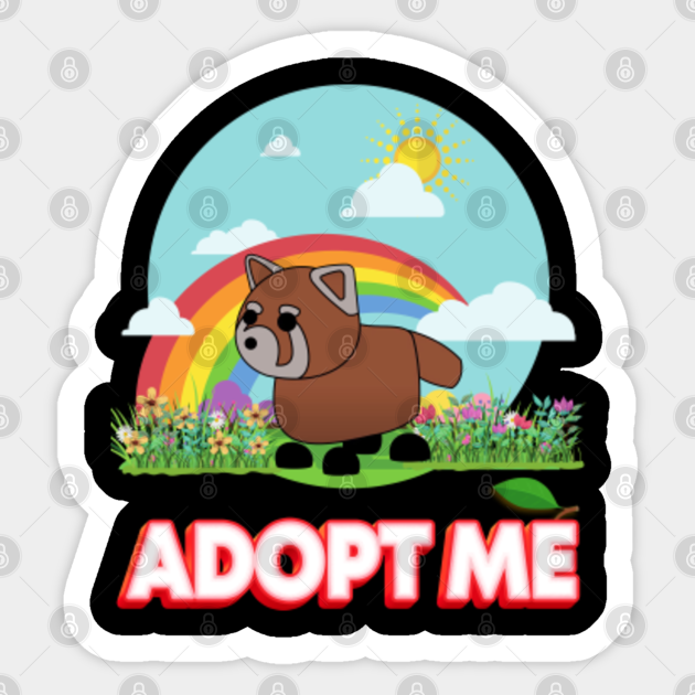 Adopt Me Funny red panda - Adopt Me - Sticker | TeePublic